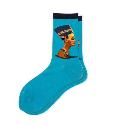 Starry Sky Cotton Sock Mid-calf – Bold & Fun Statement Socks Cerise Max