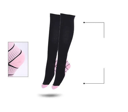 Unisex Men Professional Compression Socks Breathable Travel Activities Fit for Nurses Shin Splints Flight Travel Sports Sock – Medical Grade Compression Socks for Support Cerise Max