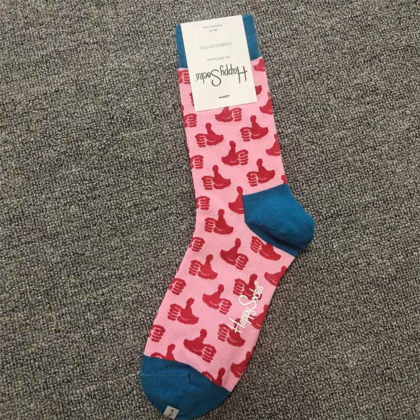 Mid-High Tube Trendy Socks Couple Cotton Sock – Romantic Socks for Couples & Special Moments Cerise Max
