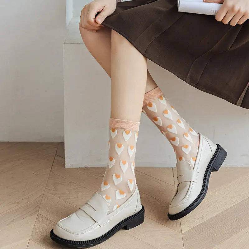 Crystasilk Sock Women's Mid Tube Stockings – Romantic Socks for Couples & Special Moments Cerise Max