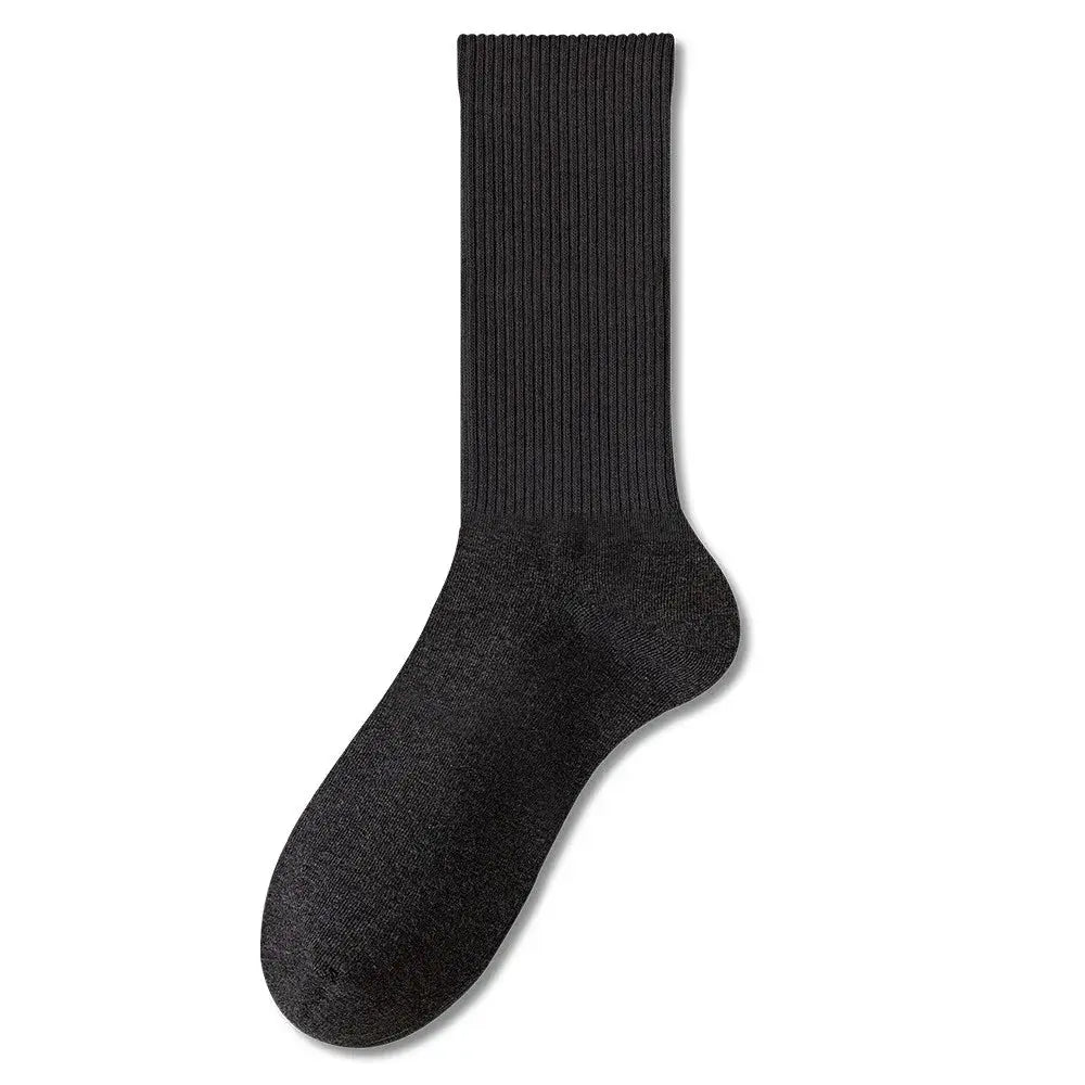 Retro Women Cotton Loose Socks Autumn Winter Knit Solid Color Mid-calf  Korean Japanese Student Girls Winter Socks Antibacterial – Bold & Fun Statement Socks Sockology