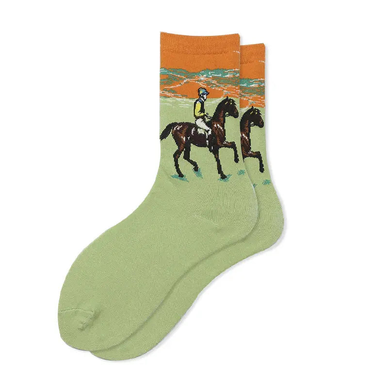 Starry Sky Cotton Sock Mid-calf – Bold & Fun Statement Socks Cerise Max