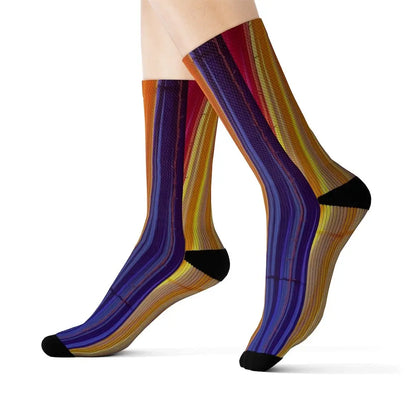 Colorful Striped Fun Novelty Socks Pink – Premium Dress Socks for Office & Formal Wear Yellow Pandora