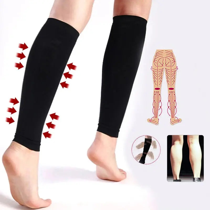Elastic Knee High Stockings Calf Compression Stockings Varicose Veins Treat Shaping Graduated Pressure Medical Slim Socks – Medical Grade Compression Socks for Support Sockology
