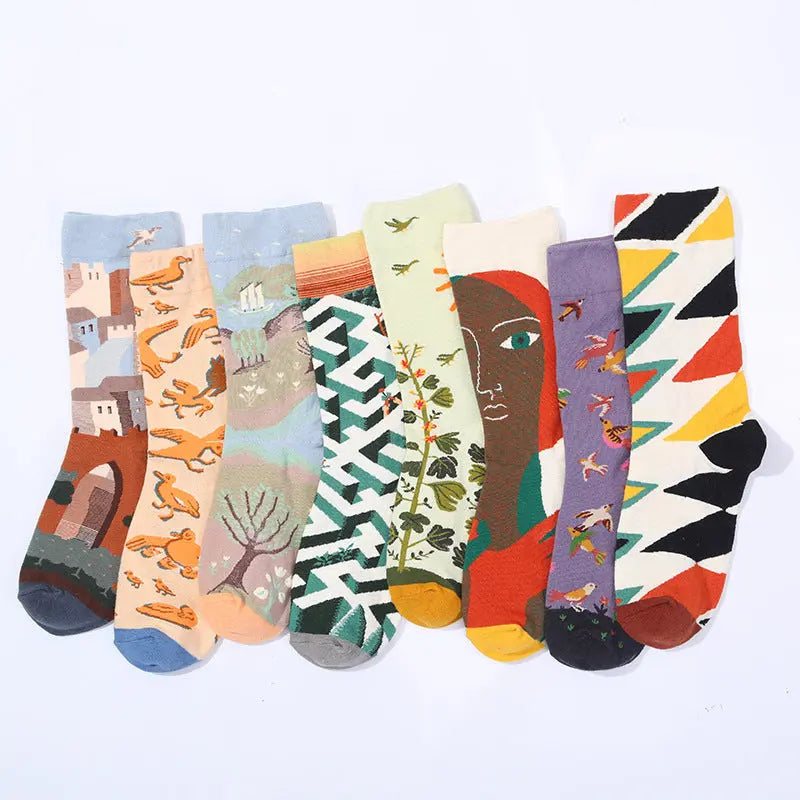 Renaissance Men And Women Mid-calf Spring And Autumn Cotton Sock – Bold & Fun Statement Socks Cerise Max