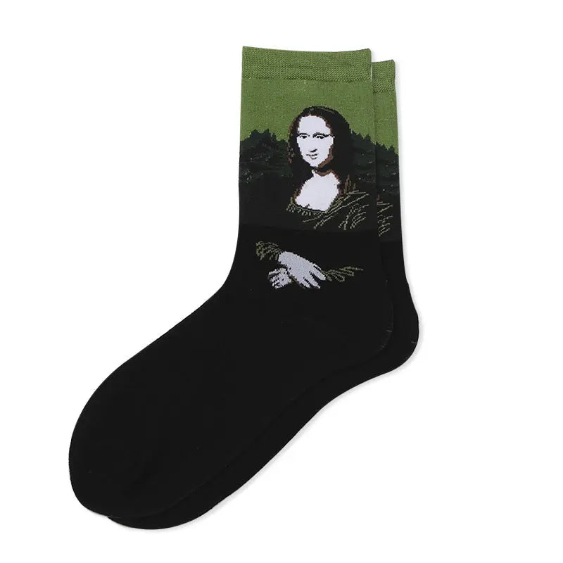 Starry Sky Cotton Sock Mid-calf – Bold & Fun Statement Socks Cerise Max