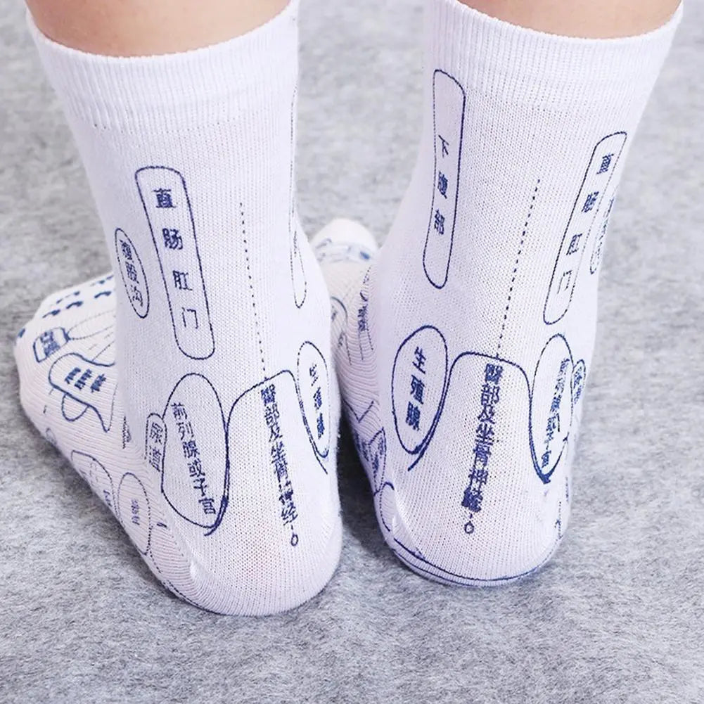 Massage Relieve Tired Feet Socks Acupressure Foot Massager Reflexology Socks Foot Point Sock Foot Point Tool Physiotherapy Sock – Medical Grade Compression Socks for Support Cerise Max