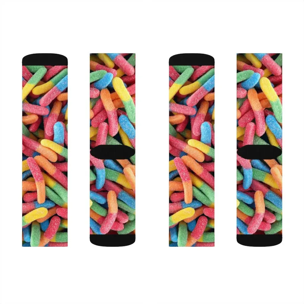 Gummy Candy Novelty Socks – Premium Dress Socks for Office & Formal Wear Yellow Pandora