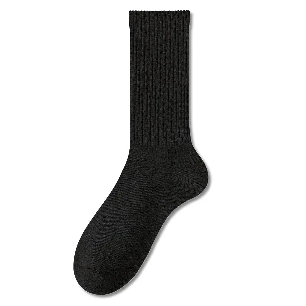Retro Women Cotton Loose Socks Autumn Winter Knit Solid Color Mid-calf  Korean Japanese Student Girls Winter Socks Antibacterial – Bold & Fun Statement Socks Sockology