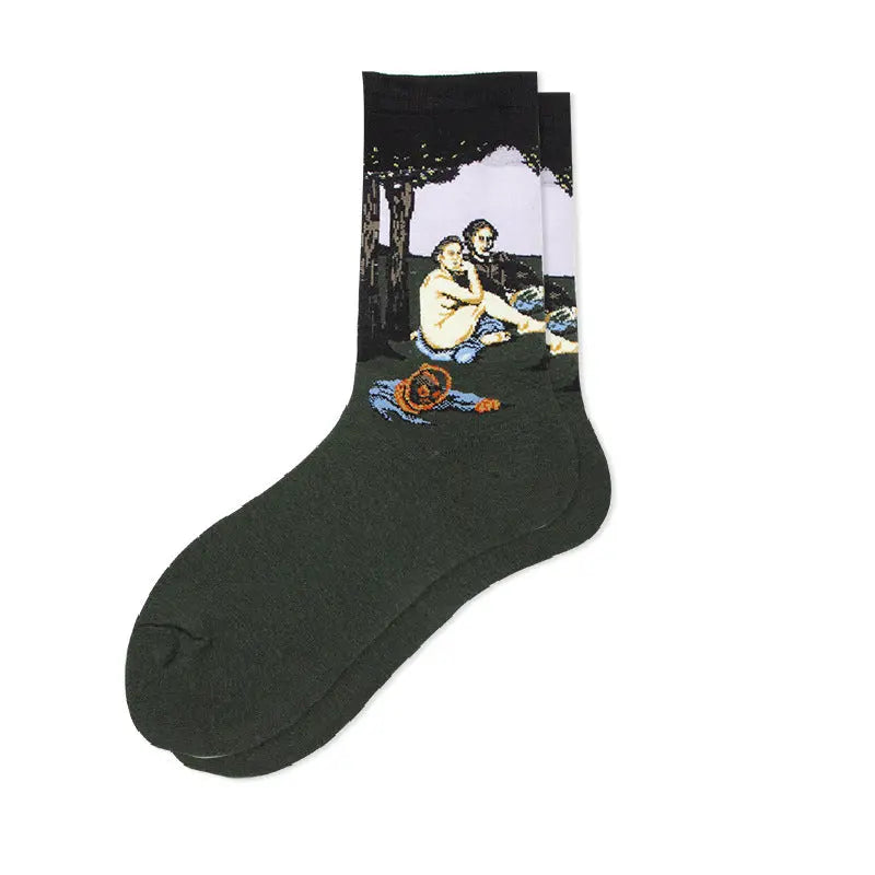Starry Sky Cotton Sock Mid-calf – Bold & Fun Statement Socks Cerise Max