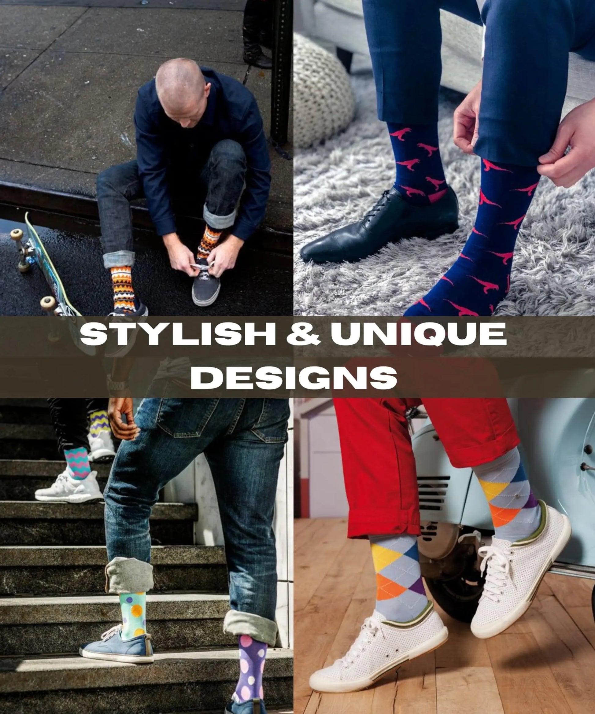 Men's Fantasy Socks - 6 Pairs – Premium Dress Socks for Office & Formal Wear Maroon Menoetius