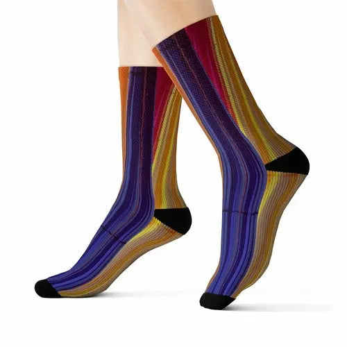 Colorful Striped Fun Novelty Socks Pink – Premium Dress Socks for Office & Formal Wear Yellow Pandora