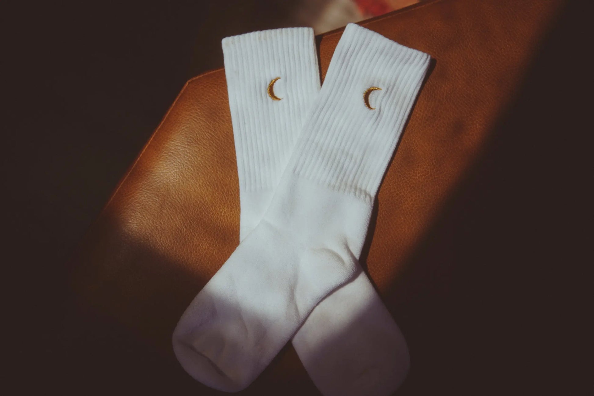 Moon Landing Embroidered Socks – Everyday Comfortable Casual Socks Violet Apollo
