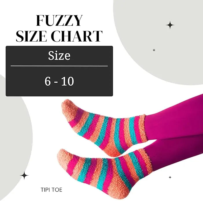 Colorful Patterned Heartfelt Hues Fuzzy Socks - 6 Pairs – Performance Athletic Socks for Active Wear Maroon Menoetius