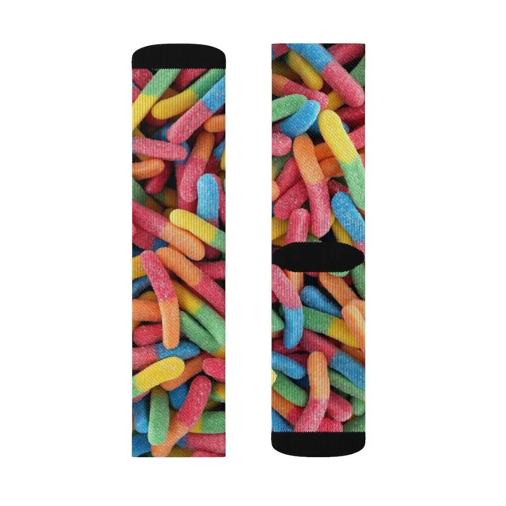 Gummy Candy Novelty Socks – Premium Dress Socks for Office & Formal Wear Yellow Pandora