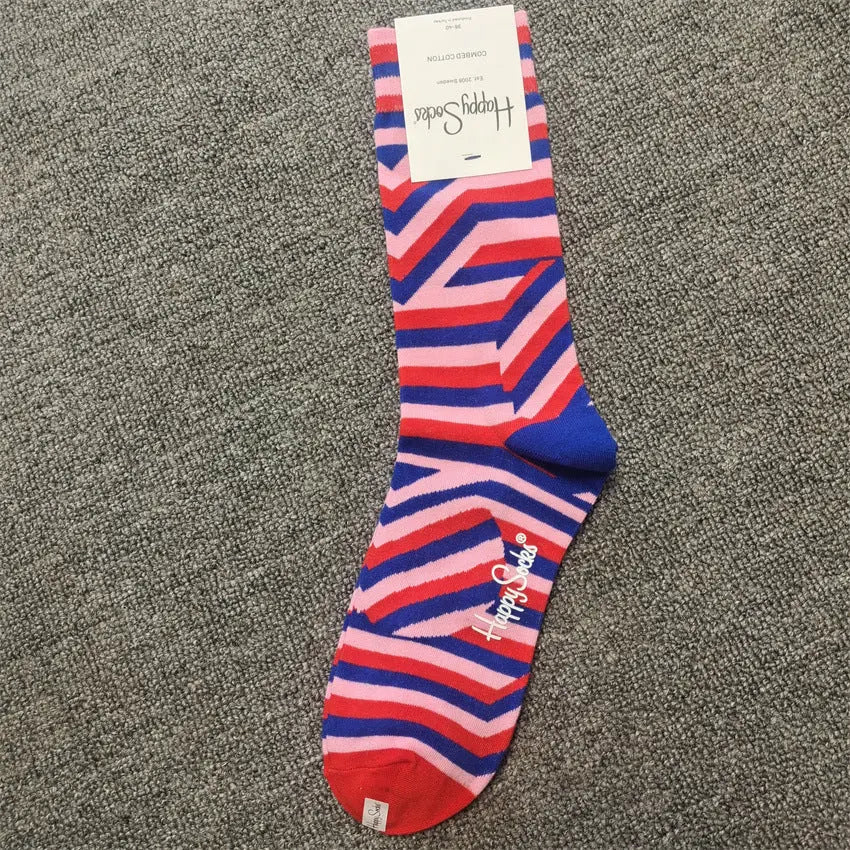 Mid-High Tube Trendy Socks Couple Cotton Sock – Romantic Socks for Couples & Special Moments Cerise Max