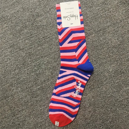 Mid-High Tube Trendy Socks Couple Cotton Sock – Romantic Socks for Couples & Special Moments Cerise Max