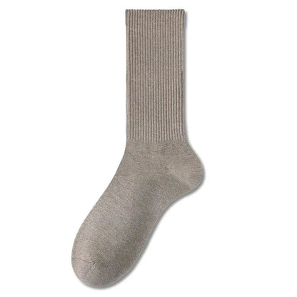Retro Women Cotton Loose Socks Autumn Winter Knit Solid Color Mid-calf  Korean Japanese Student Girls Winter Socks Antibacterial – Bold & Fun Statement Socks Sockology