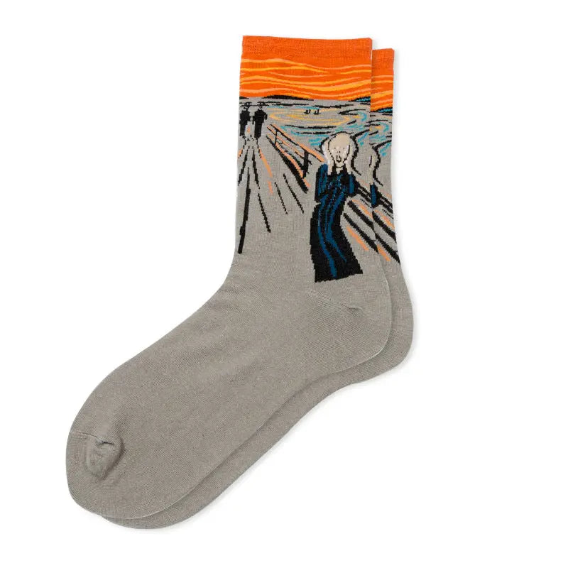 Starry Sky Cotton Sock Mid-calf – Bold & Fun Statement Socks Cerise Max