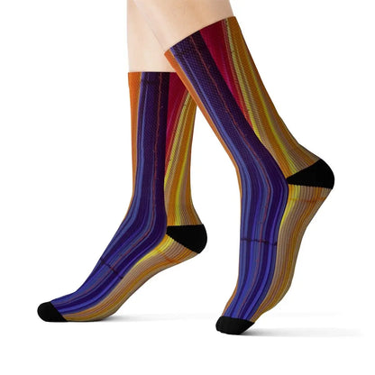 Colorful Striped Fun Novelty Socks Pink – Premium Dress Socks for Office & Formal Wear Yellow Pandora