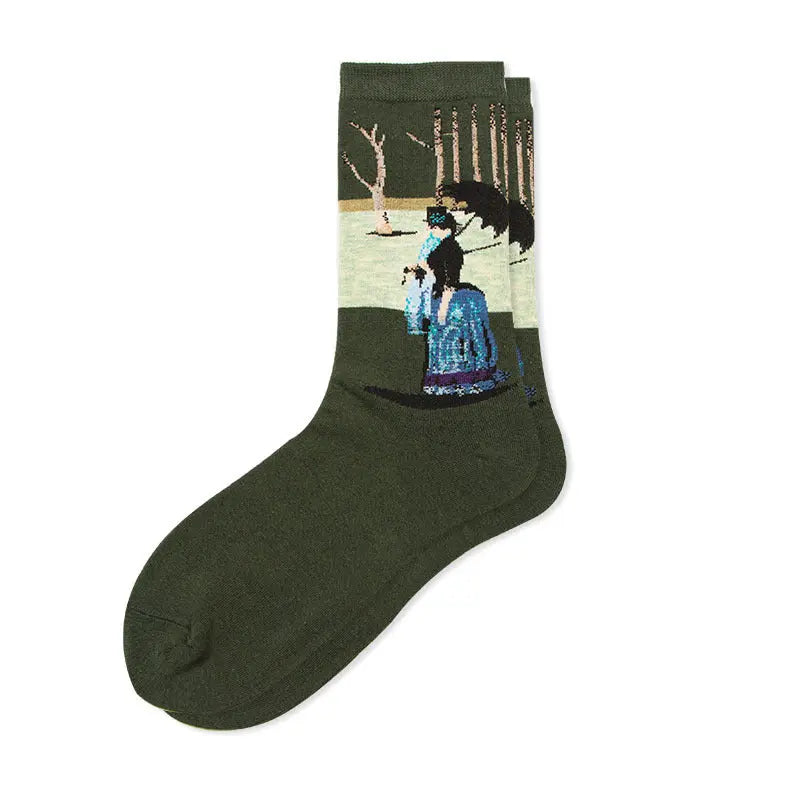 Starry Sky Cotton Sock Mid-calf – Bold & Fun Statement Socks Cerise Max