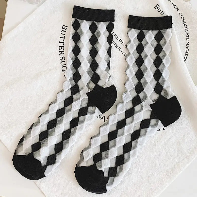 Crystasilk Sock Women's Mid Tube Stockings – Romantic Socks for Couples & Special Moments Cerise Max