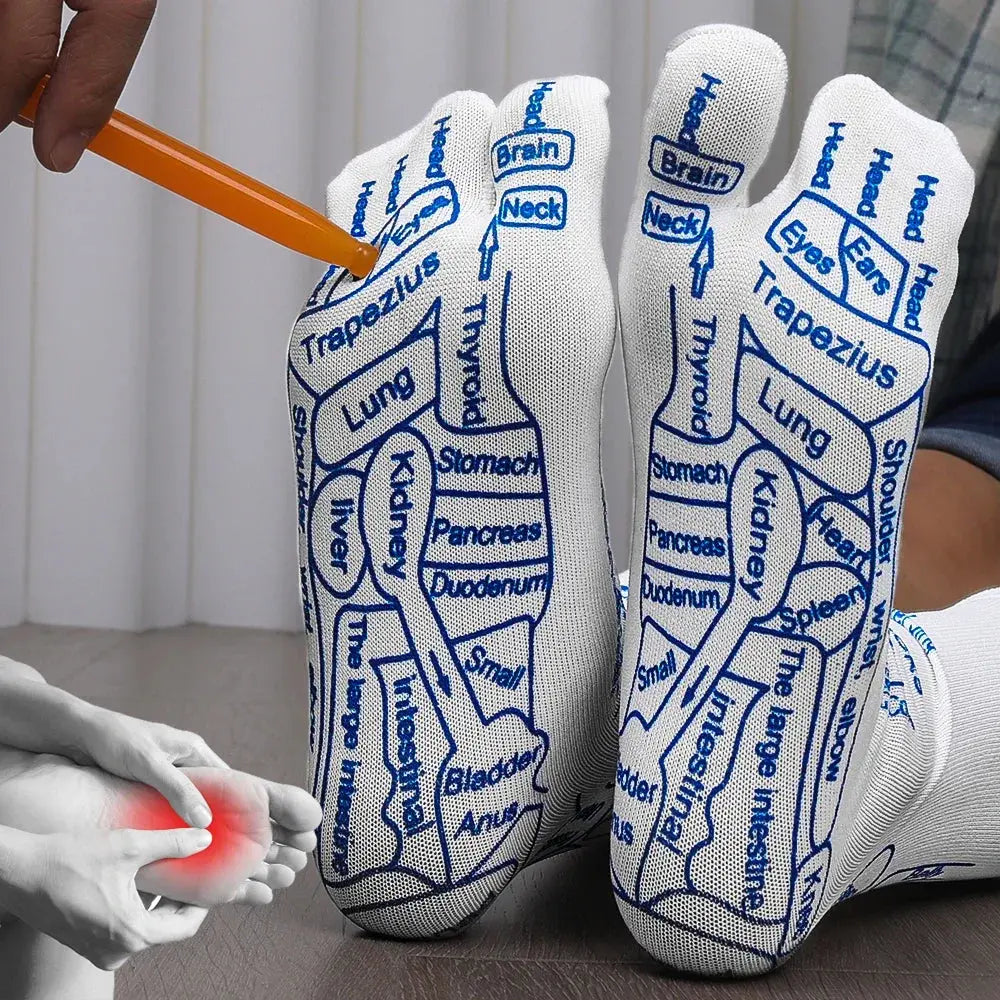 Massage Relieve Tired Feet Socks Acupressure Foot Massager Reflexology Socks Foot Point Sock Foot Point Tool Physiotherapy Sock – Medical Grade Compression Socks for Support Cerise Max