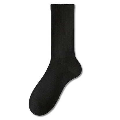 Retro Women Cotton Loose Socks Autumn Winter Knit Solid Color Mid-calf  Korean Japanese Student Girls Winter Socks Antibacterial – Bold & Fun Statement Socks Sockology