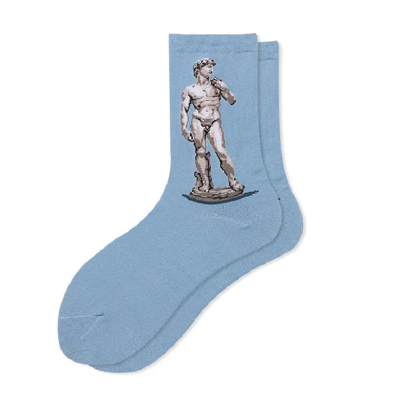 Starry Sky Cotton Sock Mid-calf – Bold & Fun Statement Socks Cerise Max