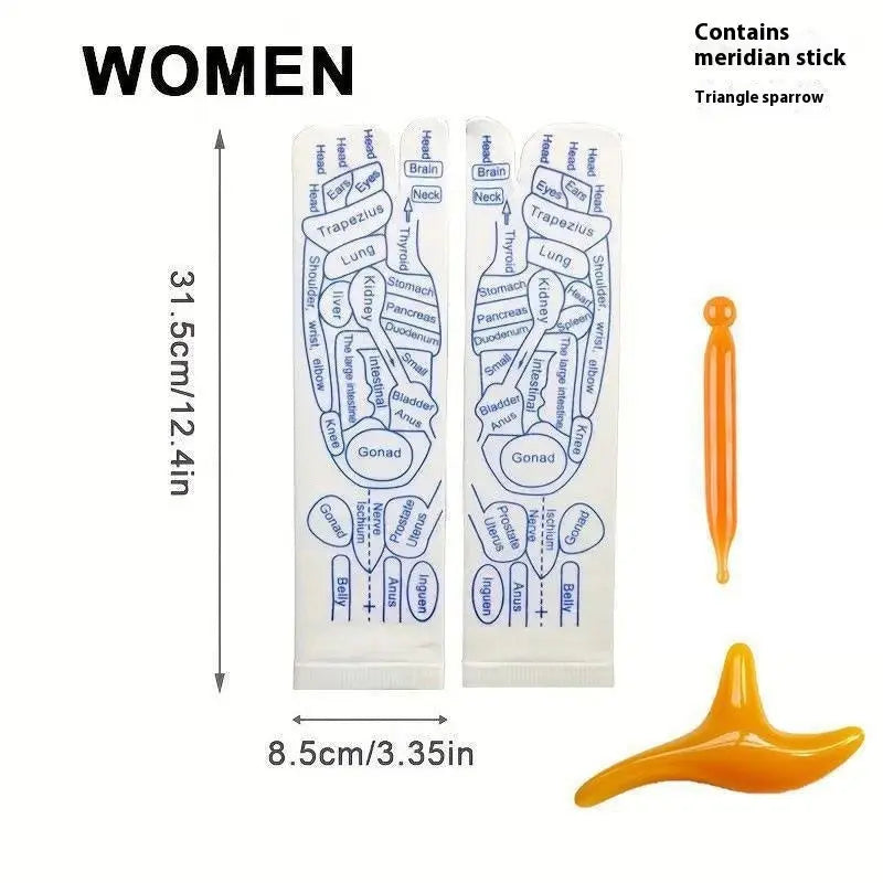 Massage Relieve Tired Feet Socks Acupressure Foot Massager Reflexology Socks Foot Point Sock Foot Point Tool Physiotherapy Sock – Medical Grade Compression Socks for Support Cerise Max