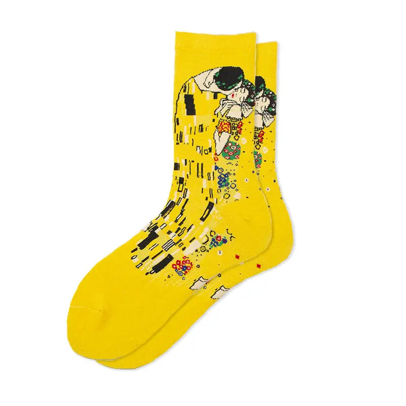 Starry Sky Cotton Sock Mid-calf – Bold & Fun Statement Socks Cerise Max
