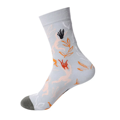 Renaissance Men And Women Mid-calf Spring And Autumn Cotton Sock – Bold & Fun Statement Socks Cerise Max