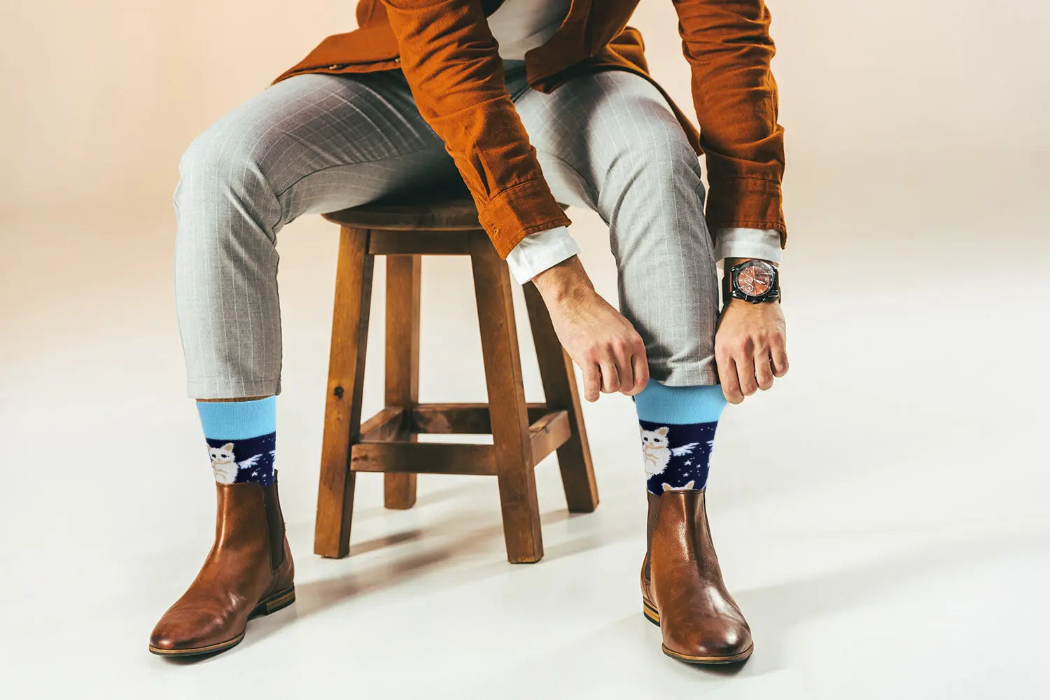 Casual Designer Trending Animal Socks - Cat for Men and Women – Premium Dress Socks for Office & Formal Wear Fuchsia Thrace