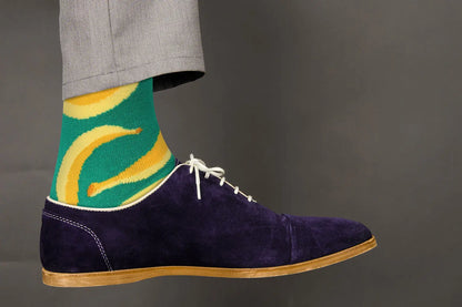 Sick Socks – Bananas – Favorite Foods Casual Dress Socks – Premium Dress Socks for Office & Formal Wear Fuchsia Thrace
