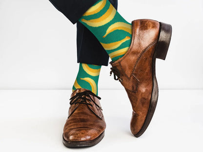 Sick Socks – Bananas – Favorite Foods Casual Dress Socks – Premium Dress Socks for Office & Formal Wear Fuchsia Thrace