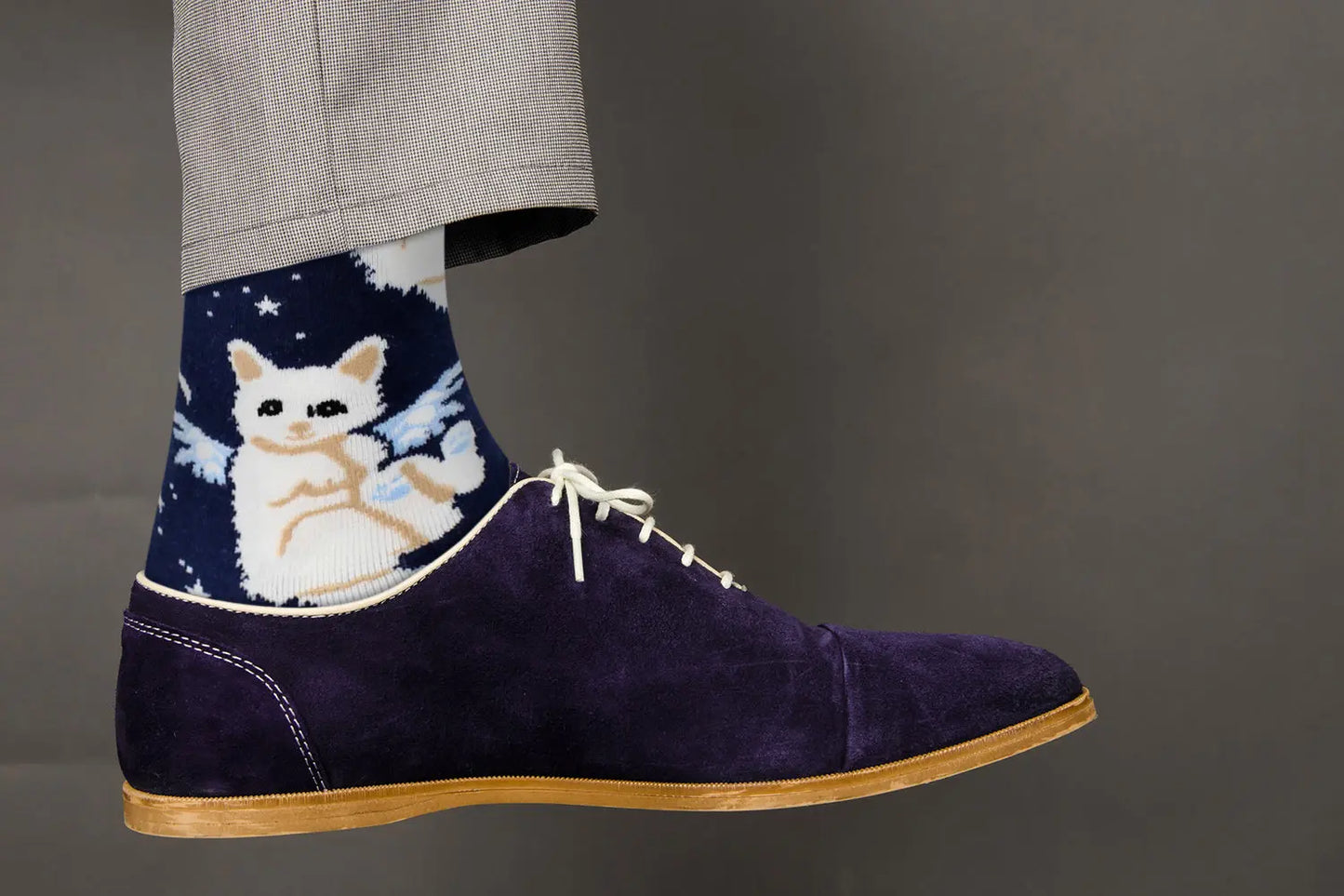 Casual Designer Trending Animal Socks - Cat for Men and Women – Premium Dress Socks for Office & Formal Wear Fuchsia Thrace