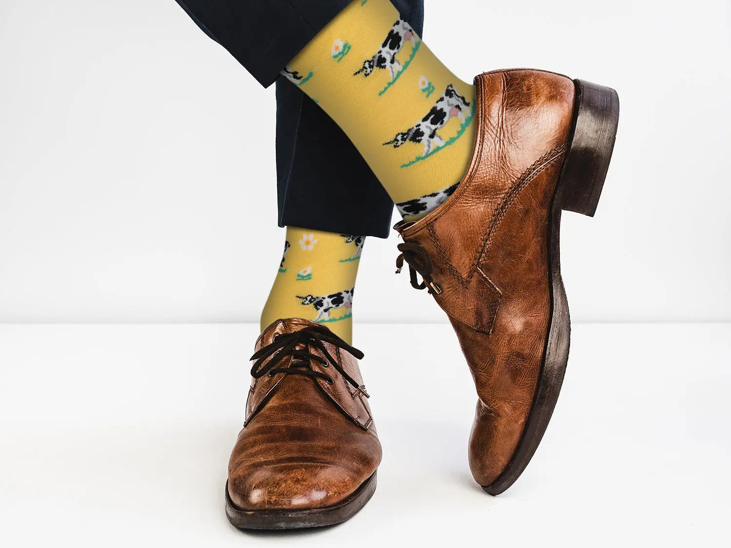 Cute Cotton Funny Animal Socks - Cow - For Men and Women – Premium Dress Socks for Office & Formal Wear Fuchsia Thrace