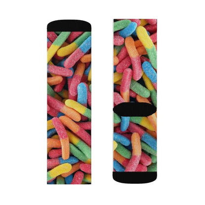 Gummy Candy Novelty Socks – Premium Dress Socks for Office & Formal Wear Yellow Pandora