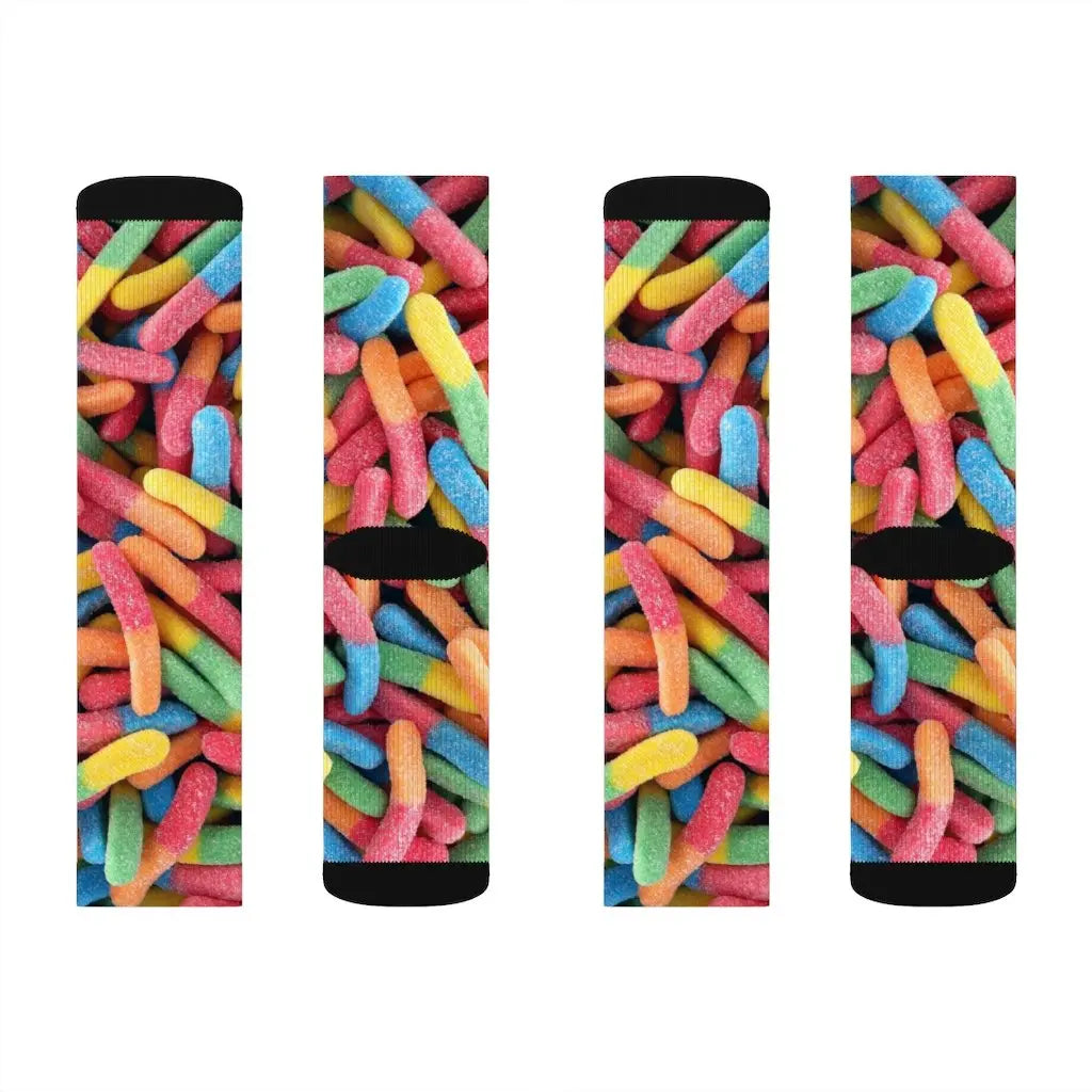 Gummy Candy Novelty Socks – Premium Dress Socks for Office & Formal Wear Yellow Pandora