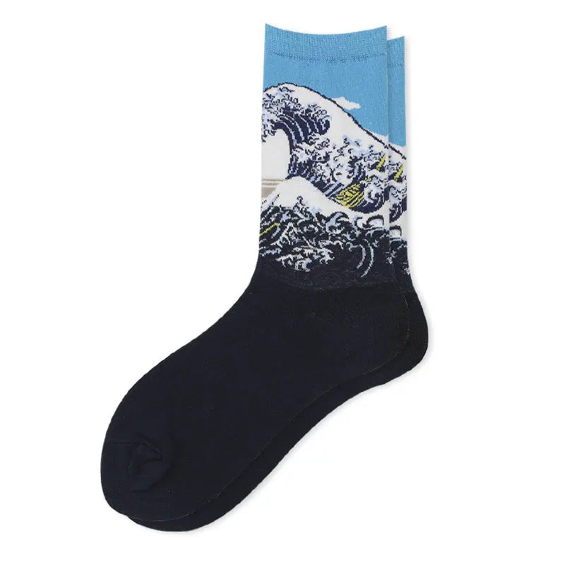 Starry Sky Cotton Sock Mid-calf – Bold & Fun Statement Socks Cerise Max
